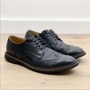 Cole Haan Black Wing Tip Oxford Leather Shoes